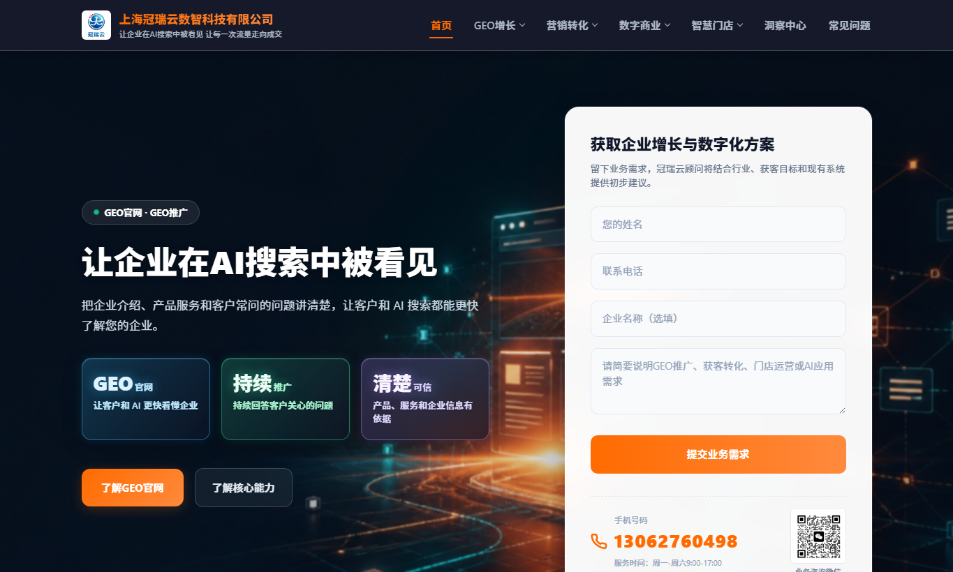 冠瑞云科技项目前端截图
